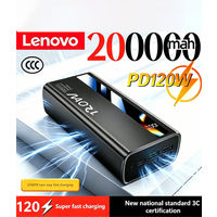 Lenovo Original 500000mAh Large Capacity 3C PowerBank 120W Fast Charging Portable LED External Spare Battery For Xiaomi iPhone17
