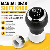 5/6 Speed Gear Shift Knob Shifter Lever Stick For Toyota Yaris II 2 MK2 Vitz 2005-2011 Corolla Auris Gaiter Boot Cover