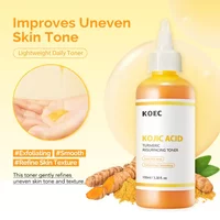 100ml KOEC Kojic Acid Turmeric Resurfacing Toner Exfoliating Smoothing Purifying Pores Even Skin Tone Refine Texture Antioxidant