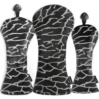 DPQB PU Faux Leather Elephant Print Embroidered Golf Club Driver Head Cover for Most 460CC Driver Club