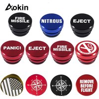 Car Cigarette Lighter Button Aluminum FIRE MISSILE EJECT PANIC Button for Vehicles with Standard 12V Power Car Cigarette Lighter