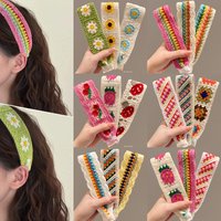 Children's Hair Headband Vintage Knitted hair hoops Sweet Girl Headband Hair Accessories for Girls Diademas