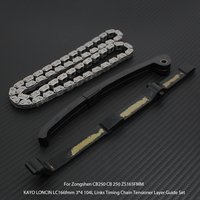 Für Zongshen CB250 CB 250 ZS165FMM KAYO LONCIN LC166FMM 3x4 104L Links Steuerketten-Spanner-Führungssatz