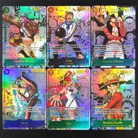 DIY Proxy OTCG One Piece English Manga Koby Bonney Mihawk Uta Sanji Luffy Sabo Ace Shanks Hancock Zoro Ace Game Flash Card Toy