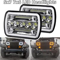 H6054 H5054 LED Headlights 5x7 7x6 LED Headlamp for Jeep Wrangler YJ Cherokee XJ Comanche MJ S10 Blazer Express Savana Van Truck