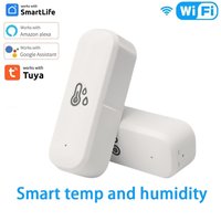 Tuya WiFi Temperature Sensor Home Automation Casa Smart Home Notification Room Thermometer And Humidity Supports Alexa Google