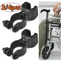 Electric Manual Wheelchair Crutch Clip Holder Elderly Commuting Car Accessories Degree Adjustable Rubber Personal Health Care