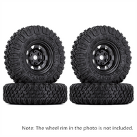 GOOD~4PCS 85MM 1.55 Inch Rubber Wheel Tires Tyre for 1/10 RC Crawler Car Axial Yeti Jr RC4WD D90 TF2 Tamiya CC01 LC70 MST