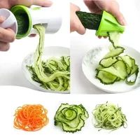 LMETJMA Heavy Duty Spiralizer Vegetable Slicer Vegetable Spiral Slicer Cutter Zucchini Pasta Noodle Spaghetti Maker KC0335