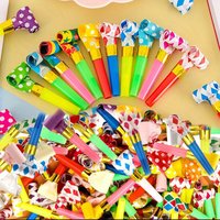 56pcs Long Nose Party Whistles - Funny Plastic Blowers for Celebration, Sounding Atmosphere Making Props,ZSY