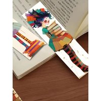 32pcs, a retro and whimsical bookmark of the bookworm girl, suitable for teachers, readers and book lovers, a birthday gift
