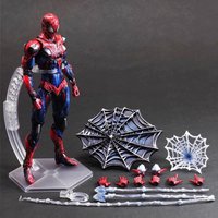 Play Arts Kai Spider-Man Red Articulated Posable Action Figure Collectible Display Statue Limited Edition Doll For Marvel Fans