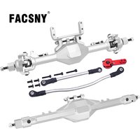 CNC Metal Aluminum Front Rear Straight Complete Axle Set For 1/10 Axial SCX10 II 90046 90047 RC Crawler Upgrade Parts