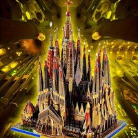 3D three-dimensional metal puzzle Sagrada Familia Cathedral building handmade assembled models send children toy gifts