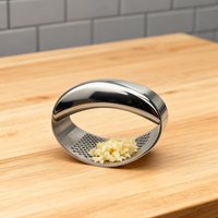 Stainless steel garlic press, manual ring garlic masher, household stainless steel garlic press, garlic crusher, garlic masher