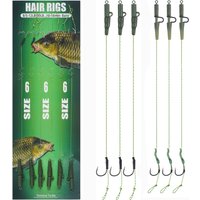 6Pcs Carp Fishing Hair Rigs Pre tied carp hook Leader Line Carp Boilie Bait rigs Carp Fishing Rig Terminal Tackle 2# 4# 6#