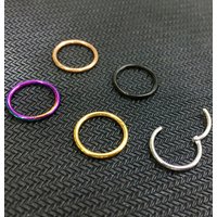 5PC Titanium Nose Hoop Septum Clicker Piercings Hinged Segment Rings Lip Helix Daith Cartilage Earrings Tragus Eyebrow Piercings