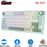 RK Royal Kludge R75 Gasket Wired Mechanical Keyboard 80 Keys RGB Backlit Hot-swappable Spanish Gamer Keyboard MDA PBT Keycaps