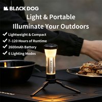 BLACKDOG Camping Lantern, Rechargeable LED Tent Light with Long Battery Life, Portable Flashlight & Atmosphere Lamp for Outdoor