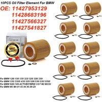 10PCS 11427953129 11427566327 11428683196 11427541827 Oil Filter For BMW E82 E88 E81 E87 E90 F22 F23 F30 F31 F34 323I 528I M2 X1