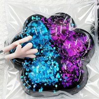 (HefengCL)Taba Starry Mixed Color Cat Paw TPR Squishy, Office Anxiety Relief Toy, Perfect Holiday Gifts for Cat Lovers