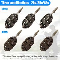 YOTO 3pcs Carp Fishing Feeders 25g/35g/45g Zinc Alloy Quick-Change Design, Lightweight Non-Electrified Bait with Weight Markings