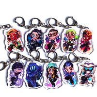 Hot Anime Keychain Game VALORANT Cartoon Character Ornament Acrylic Keychains Bag Pendant Keyring Jewlery Accessories