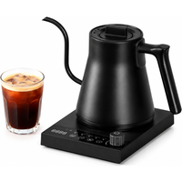700ML Electric Gooseneck Kettle 1000W Temperature Control Rapid Heating Smart Teapot Hand Drip Brew Coffee Tea Water Pot 220V