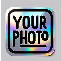 Custom Holographic Stickers Personalized Choose Your Text Content Font Color Background Shape Durable Waterproof Decals for Logo