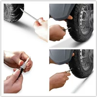 1set Car Motorcycle Tire Repair Plugger Tools Set Tire Wheel Repair Kit Mushroom Plug Probe Nozzle