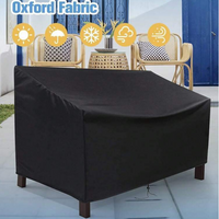 Waterproof Outdoor Bench Cover Dustproof UV-Resistant Garden Terrace Leisure Seating Set Protector for All-Season Use