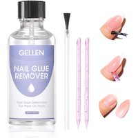 GELLEN 50ml Nail Glue Remover Acetone free Quick Removal for Press On Fake Nails Strong Glue Gentle Care Nail Art Supplies