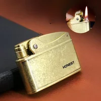 HONEST creative push ignition fuel lighter kowtow machine retro nostalgic men's cigarette lighter