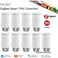 MOES ZigBee3.0 TRV Tuya Radiator Actuator Valve Smart Programmable Thermostat Temperature Heater Control Alexa google home voice