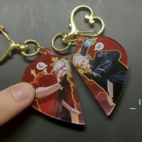 Vergil Anime Keychain Women Devil May Cry Acrylic Key Chain Man Key Ring Pendant Ornament Accessories Friend Gift