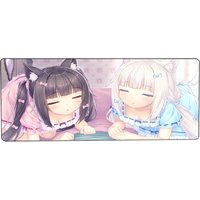 Cozy Casual Daily Cute Girls N-Nekopara Mouse Pad Large Gaming Mousepad with Stitched Edges Thickened Desk Mat PC