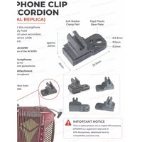 Accordion Microphone Clip Fits DPA 4099 Microphone Mic Mount Holder Padded Base for Instrument Protection Non-Original Replica