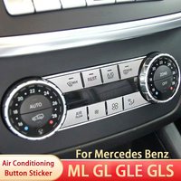Car Air Conditioning Window Lift Frame Volume AC Button Cover Steering Wheel Sticker For Mercedes Benz ML GL GLE GLS W166 X166