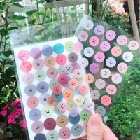 6 Sheets Cute Stickers Star Round Washi Tape Art Decorative Adhesive Stickers DIY Scrapbooking Kawaii Sticker Label Stationery