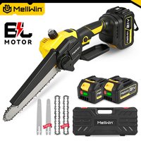 Scie à chaîne électrique sans fil MELLWIN 8 pouces, scie électrique portable, outil de jardinage, scie d'élagage pour batterie Makita 18v