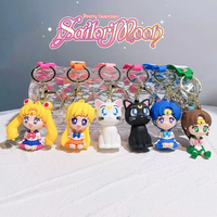 Sailor Moon Cute Keychain Women Fashion Bags Decorations Cartoon Anime Derivative Peripherals Keychains Kawaii Keyring Gifts New