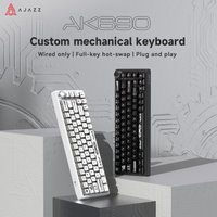 AJAZZ AK690 Wired Mechanical Keyboard 69 Keys Fully Hot-Swappable Suitable for Office and Gaming, RGB Lighting Adjustable