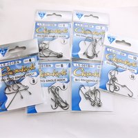 3packs Fishing Hooks Shark With Big Eyes Fish Round Bent Joint Hook