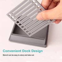 Sticky Note Holder with Stencil and 100 Sheets Convenient Memo Pad Organizer for Office School Home Use