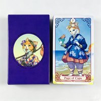 Cat Tarot Cards 12x7CM Big Tarot Cards With Paper Guidebook , Great For Beginners, Divination,Meditation & Party Games