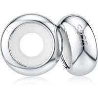 2pcs 925 Silver Spacer Beads Silicone Stoppers 4 Colors Silver Bead Rubber Stoppers DIY Necklace Bracelet Jewelry Making Beads