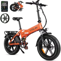 AliExpress NONE VITILAN V3 2.0 Electric-bicycle For Adults 750W Folding E-Mountain bike 48V13AH 20 inch Fat Tire Off Road Electric Bike