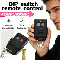 Universal Remote Control SMC5326 433MHz 330MHz 2-Keys RF Wireless Remote Control 8 Dip Switch Auto Gate For Garage Door Opener