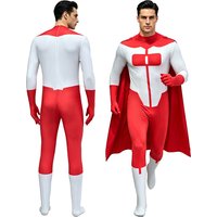 Adult Invincible Omni Man Nolan Grayson Cosplay Costume Summer Zentai Jumpsuit for Halloween Carnival Role Play