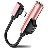 Mini Adapter 2 In 1 Usb-C Type C Adapter Headphone Adapter Audio Adapter Type C Audio Splitter Type C To 3.5mm Jack Aux Cable